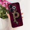 For Itel A80 Case A671L A671LC Back Cover Luxury A Z Initial Letter Crown Soft Silicone Couple Phone Case For ItelA80 A 80 Shell