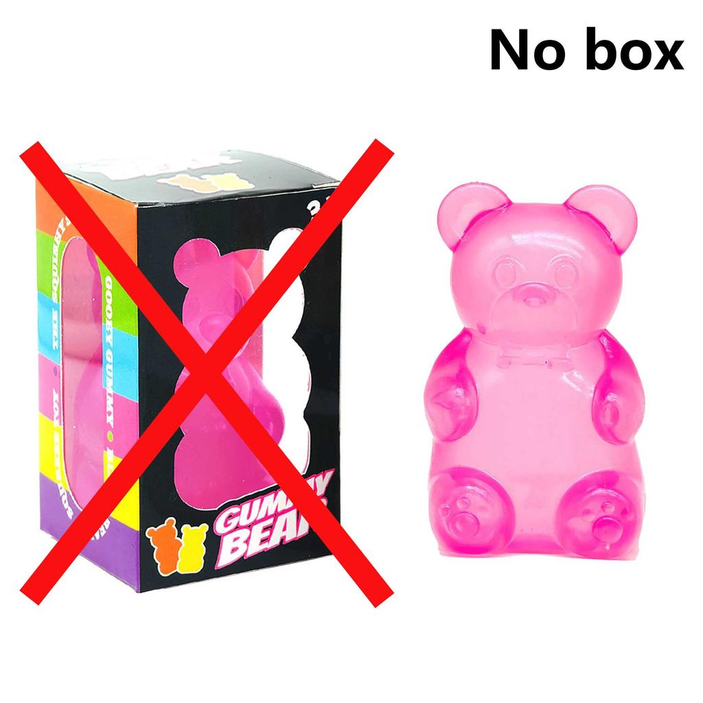 Sans Boîte 8cm Mignon Ours en Gomme Jouet Sensoriel à Presser Avec Remplissage de Type Gelée Rebond Lent Jouet Anti-Stress Pour Soulager l'Anxiété