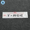 Appily per T-ROC TROC Etichetta per bagaglio Marchio posteriore T-roc logo Plastica ABS Argento