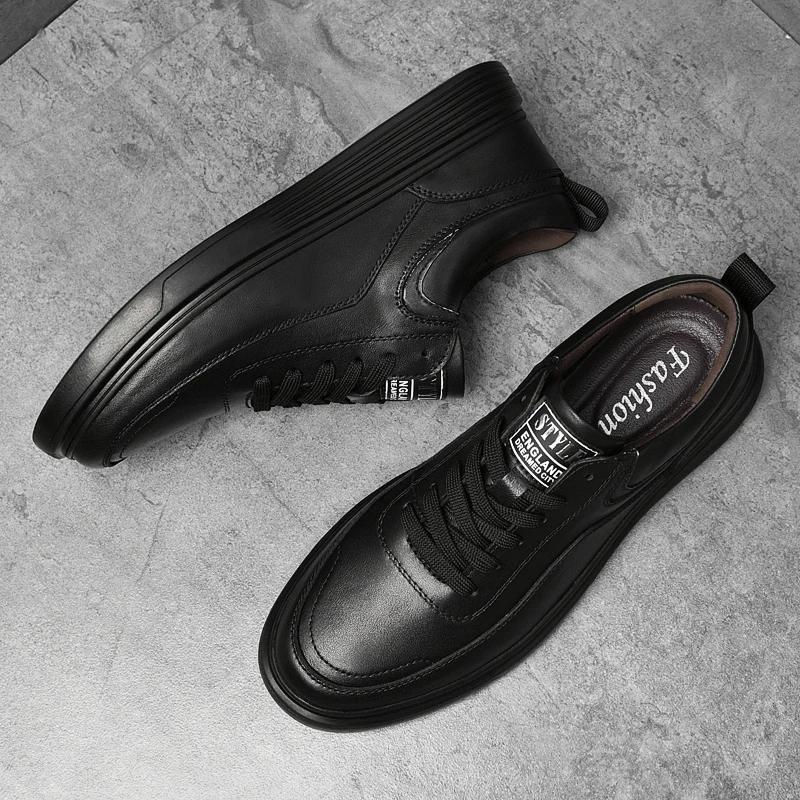 Модные мужские кроссовки из натуральной кожи для ходьбы — фото 6