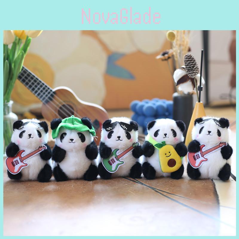Adorable Panda Plush Toy Keychain Cute Bear Doll Bag Charm Soft Stuffed Animal