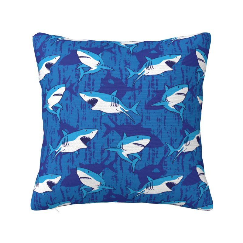 Fashion Ocean Animal Shark Cushion Covers xcm Polyester Pillow Case Sofa Chair Square Pillowcase Decoration