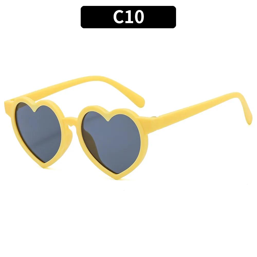 Fashion Heart Shaped Children Sunglasses Classic Cute Summer Sunglasses Girls Boys Sun Glasses UV400 Eyewear Baby Shade Glasses
