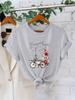 Womens Casual Short Sleeve Crew Neck ParisianInspired Eiffel Tower Floral Bicycle Graphic with Bonjour Paris Letter Print