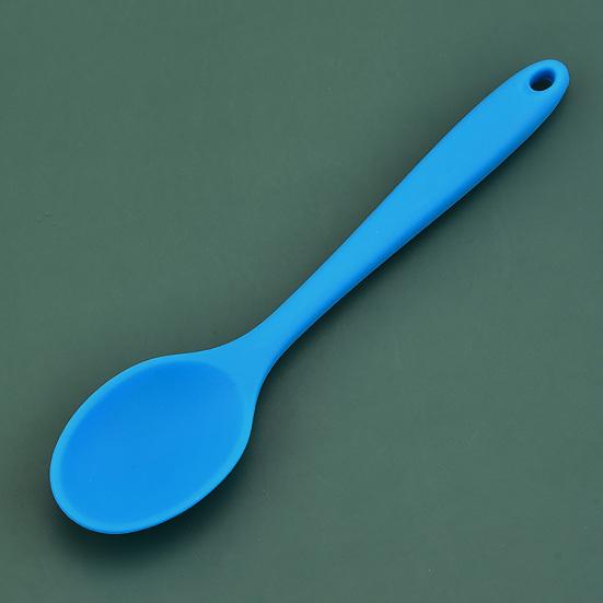 Rice Spoon High Temperature Resistance Solid Color Soft Silicone Non-stick Food Grade Eating Tool Stable Smooth Edge Soup Spoon Kitchen Tool