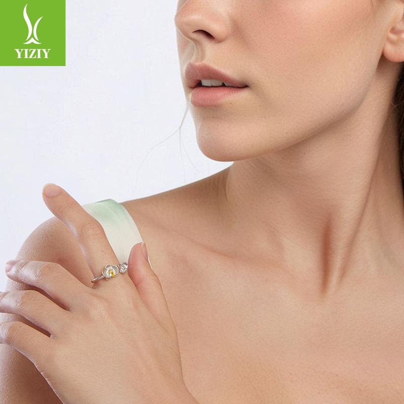 S925 Sterling Silver Phalaenopsis Open Ring Fashionable Exquisite Versatile Small Exquisite Ring