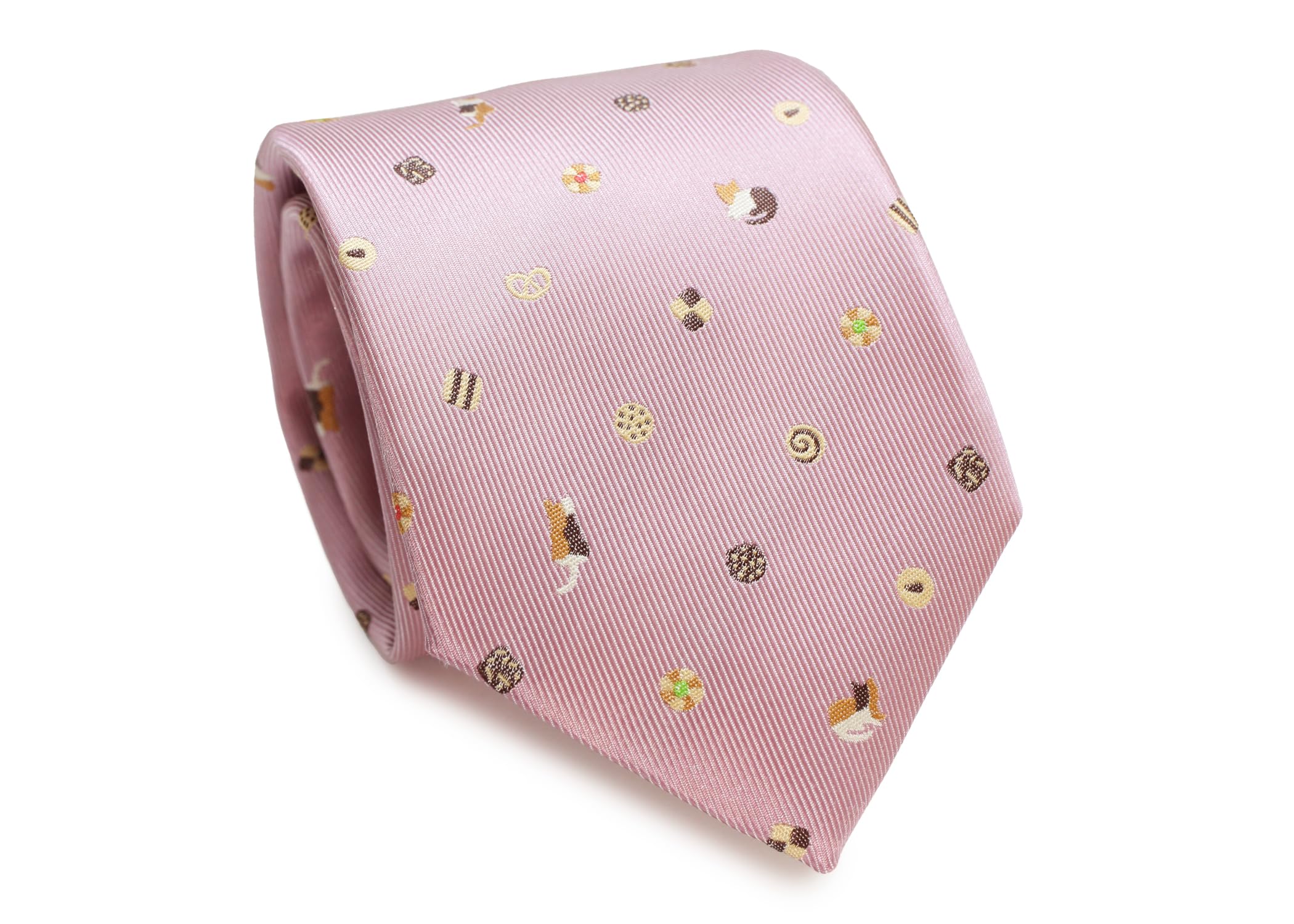 [SIMON CARTER] Simon Carter Cat Sweets Silk Tie (Pink)
