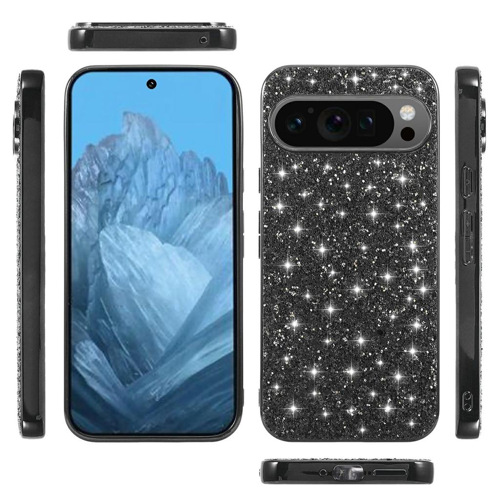 For Google Pixel 10 Pro XL Case TPU+PC Sparkling Glitter Phone Back Cover