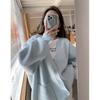 Autumn and Winter Women's Sweater Solid Color Lazy Wind Loose Knit Long-sleeved Cardigan Jacket