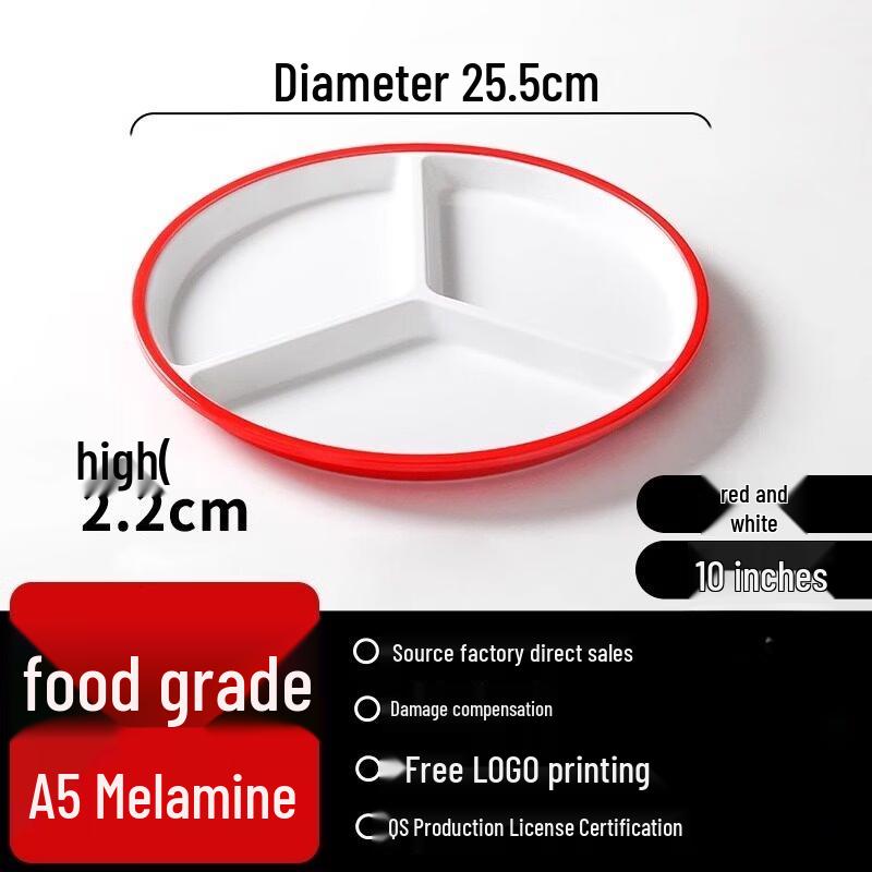 Yingtang Melamine Rectangular Compartment Fast Food Tray