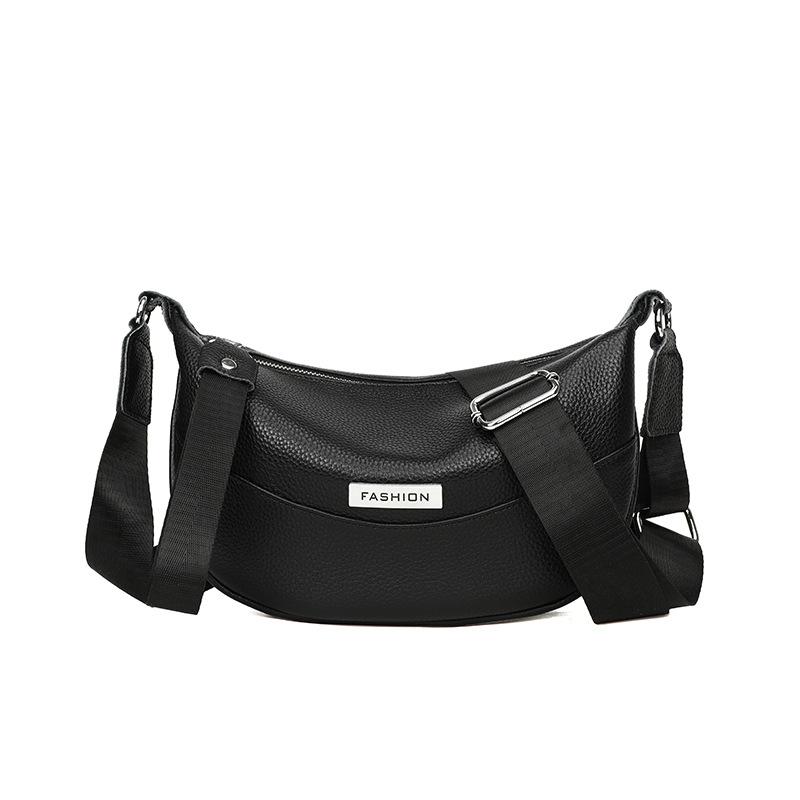 

Real cowhide women s bags autumn new first-layer cowhide large-capacity dumpling bags underarm shoulder bags messenger bags чёрный