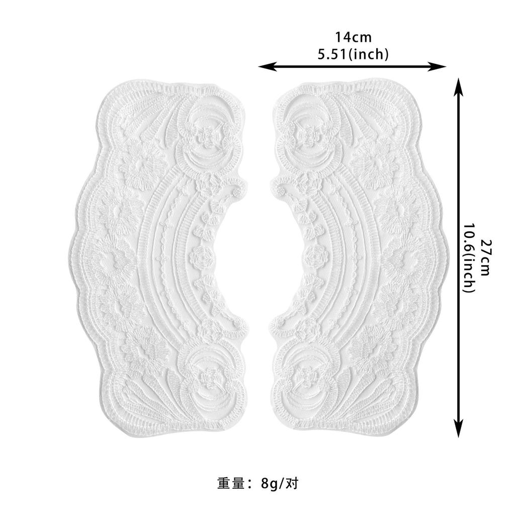 White Mesh Embroidery Appliqué Decoration Clothing Versatile Dress Dress Accessories Fabric Patch Accessories