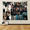 TV Twilight Isabella Edward Cullen Tapestry Wall Hanging Printed Polyester Tapestry INS Decoration Wall Decor