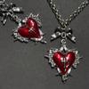 Gotische Rose Dorn Kreuz Herz Anhänger Halskette Vintage Schlüsselbein Kette Y2K Choker Für Frauen Accessoires Schmuck Geschenk