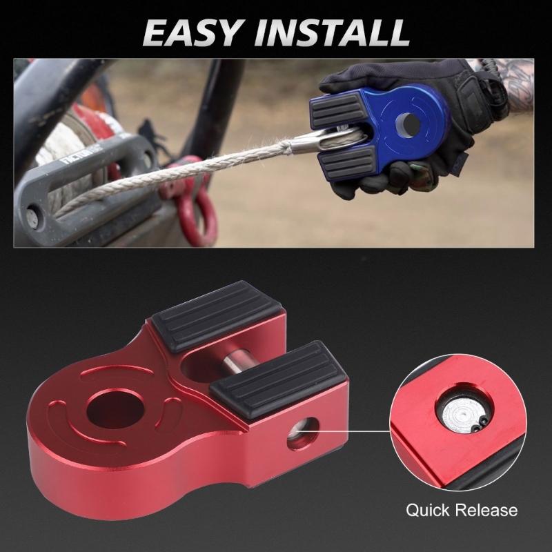 Mehrzweck-ATV-SUV-LKW-Abschlepphaken-Schäkel Verschleißfeste Aluminiumkonstruktion Sichere Abschlepplösung