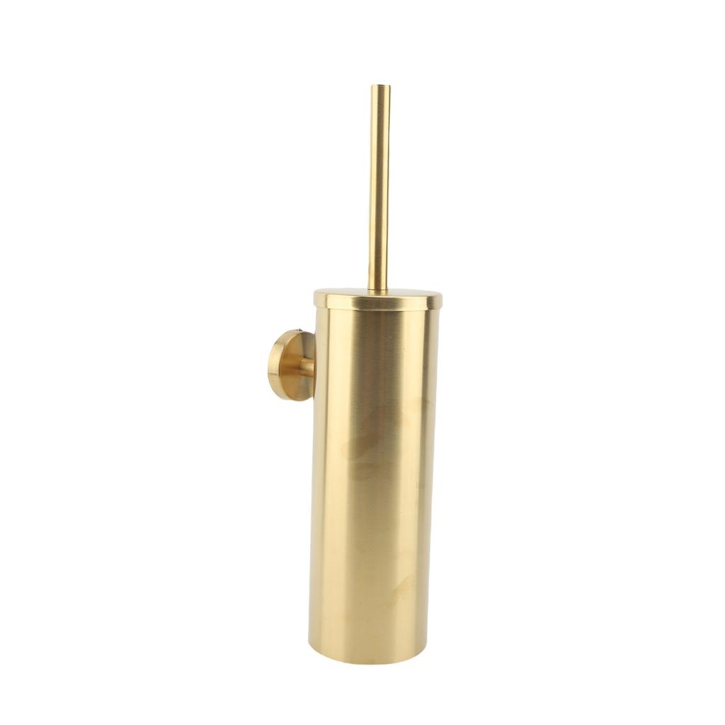 Toilet Brush and Holder Set Stainless Steel Base Wall Mounted Toilet Bowl Brush with Spill Proof Cover