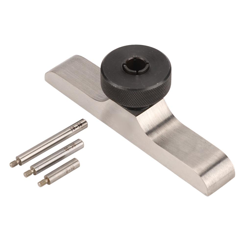 Threaded Knob Depth Micrometer Stand Stainless Steel Depth Gauge Holder  For Replacement