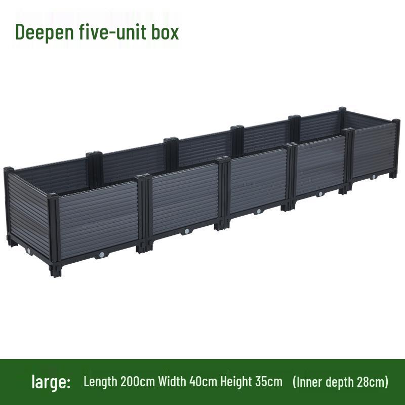 Extra-Large Plastic Balcony & Rooftop Planting Box for Vegetables & Flowers
