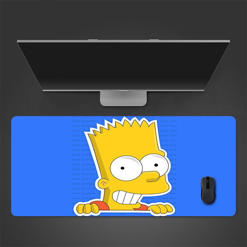 Bart Mouse Pad, Large Gaming Desk Mat, Non-slip XXL Mousepad for Laptop & Tablet, Mini PC Playmat with Stitched Edges