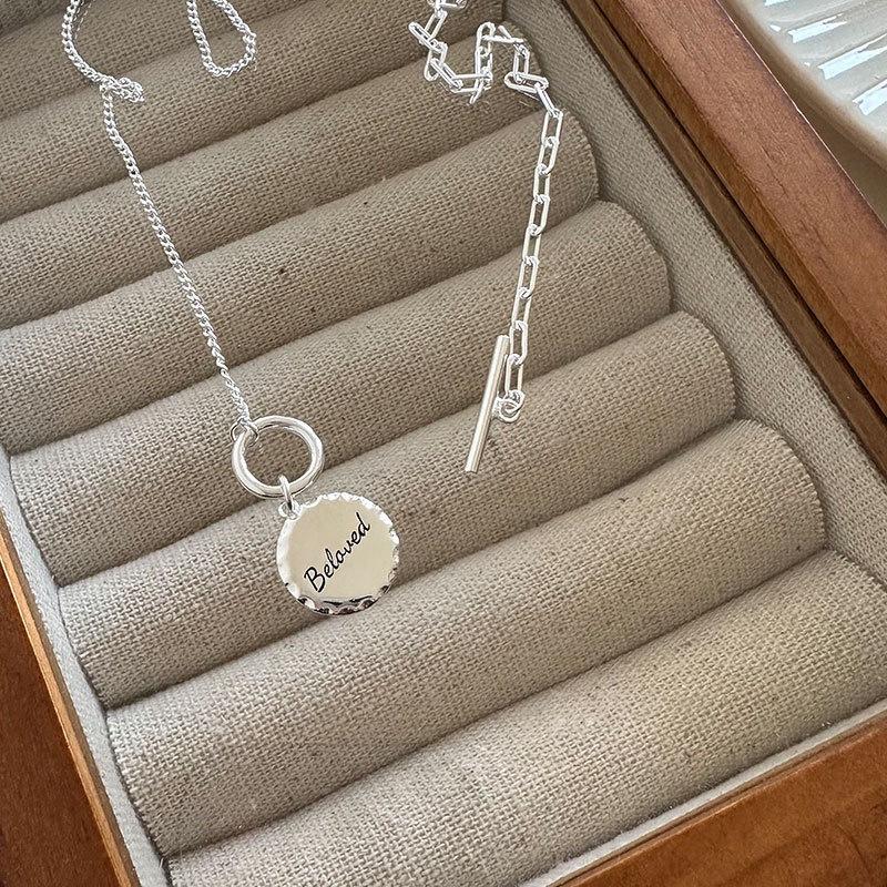 

INS Special-Interest Design Высококачественное стерлинговое серебро S925 с круглой пряжкой, ожерелье для свитера осень/зима 925 серебряный