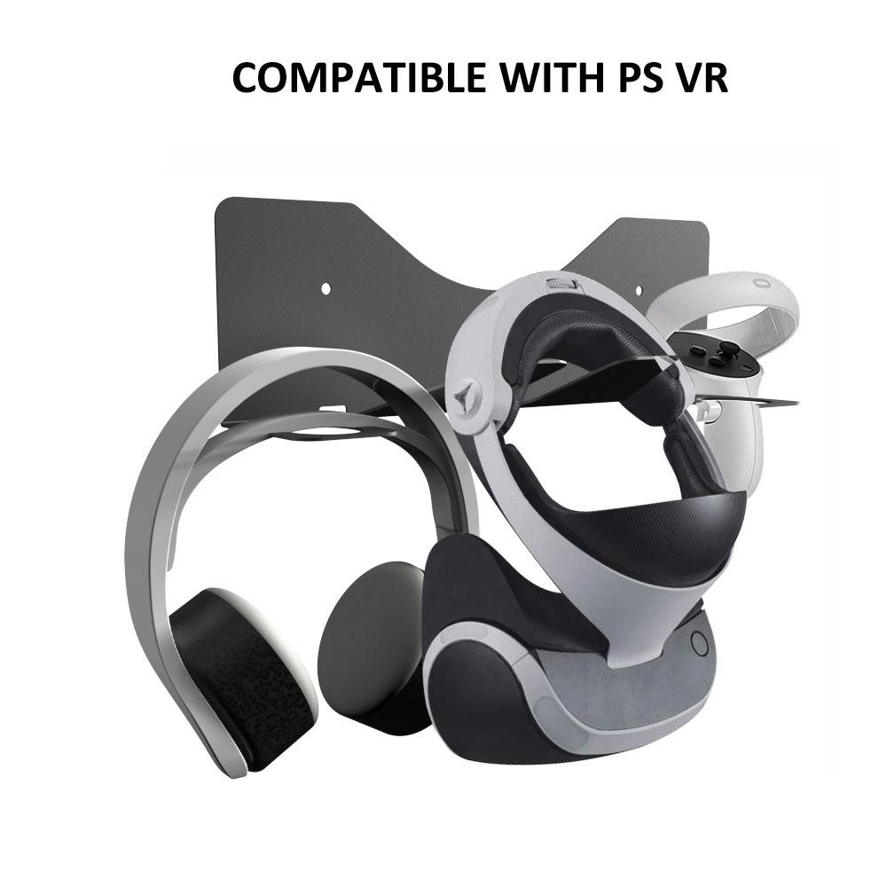 JYS JYS-MQ005 Wall Mounted Hook Stand VR Headset Controller Holder Storage Rack for Oculus Quest 2/PS VR