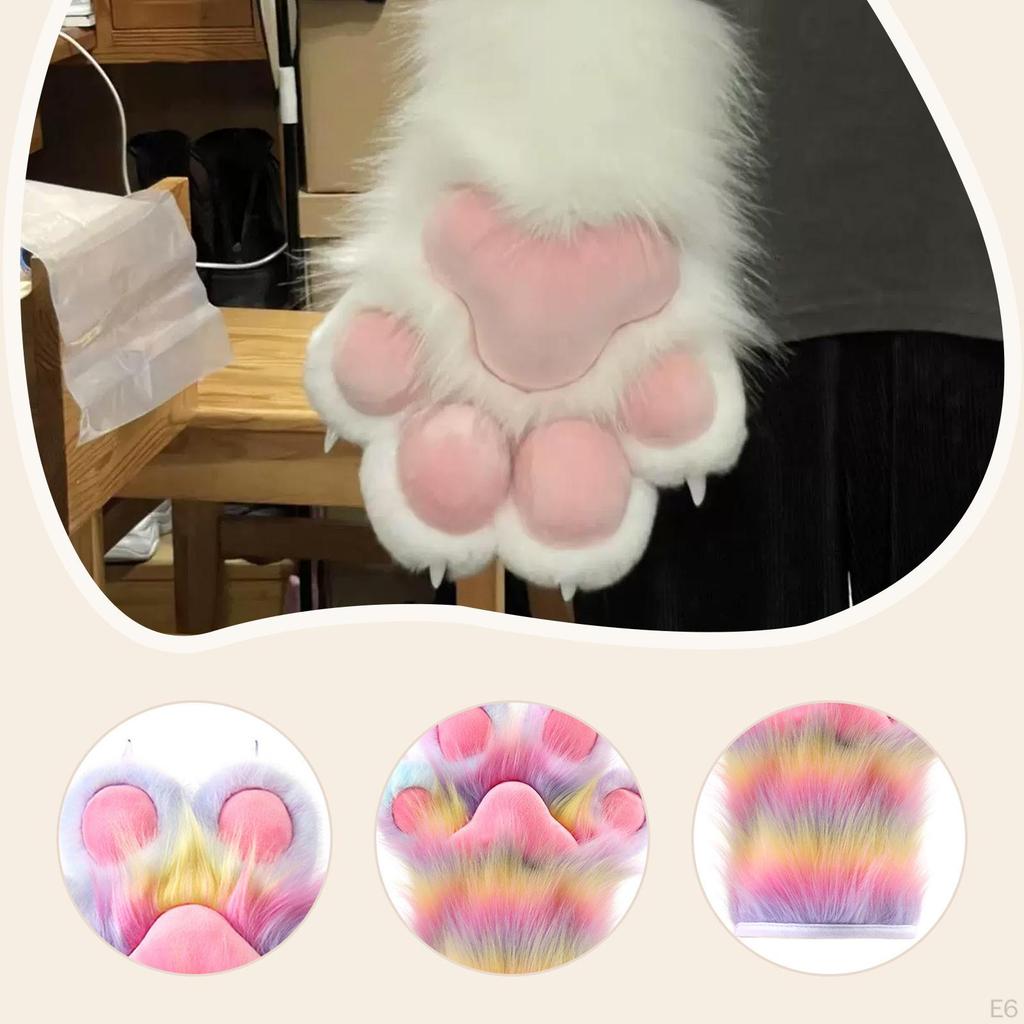 Animal Paws Gloves Adorable Cosplay Costume Accessories for Fancy Dress