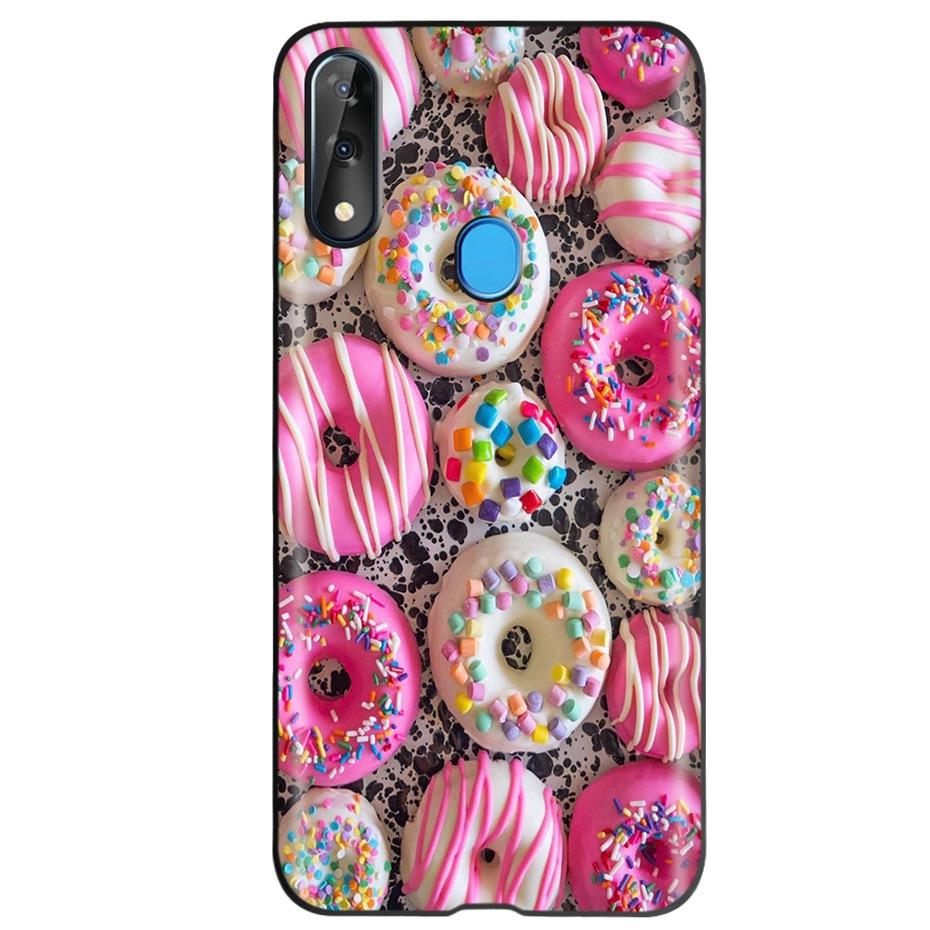 Etui do ZTE Blade V10 Modny Wzór Kwiatowy Serce Etui na Telefon do ZTE Blade V10 Vita V 10 Czarne Silikonowe Miękkie TPU Zderzak