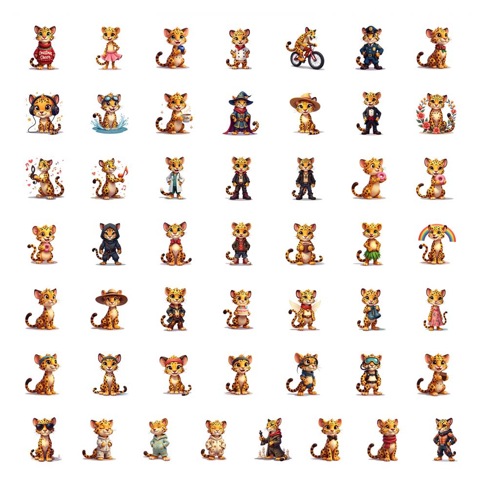 

50 шт. Наклейки Канцелярские Наклейки Животные Наклейки Для DIY Телефон Гитара Ноутбук Блокнот Чемодан Чашка Ноутбук Мотоцикл Багаж