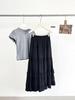 White Ruffle Draped Umbrella Skirt - Spring/Summer 2026 Collection