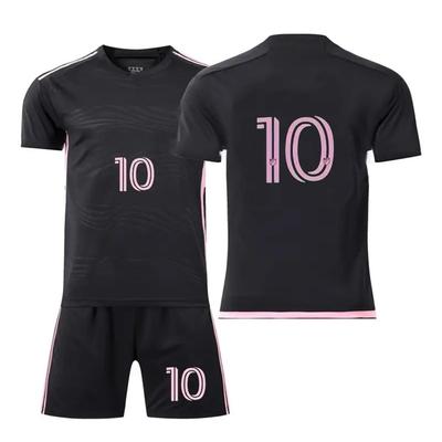 Kinder Fußball Trikot #10 Fußball Trikot Set Schwarz