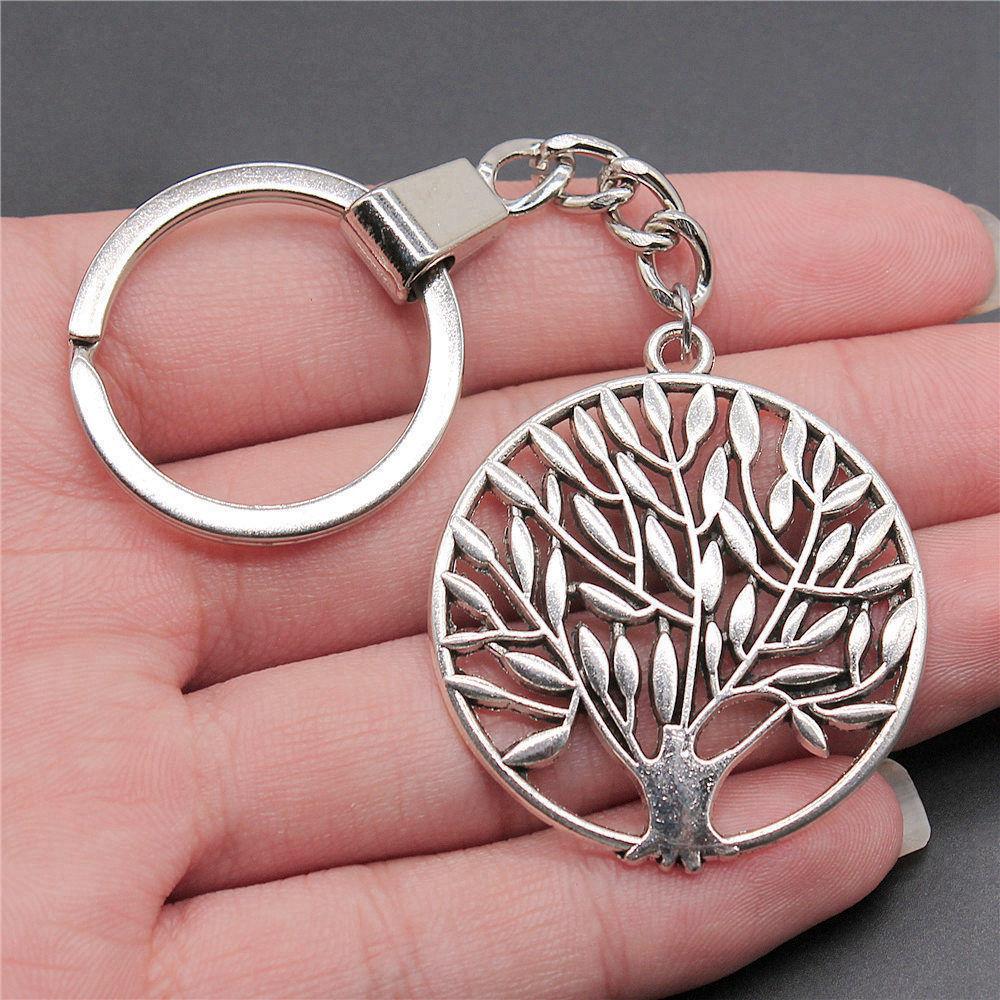 Tree of Life Nature Growth Pendant Antique Bronze Metal Keychain Trendy Gift for Nature Lovers