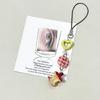 Sweet Fruit Core Keychain Cute Button Keyring for Women Fashion Jewelry
