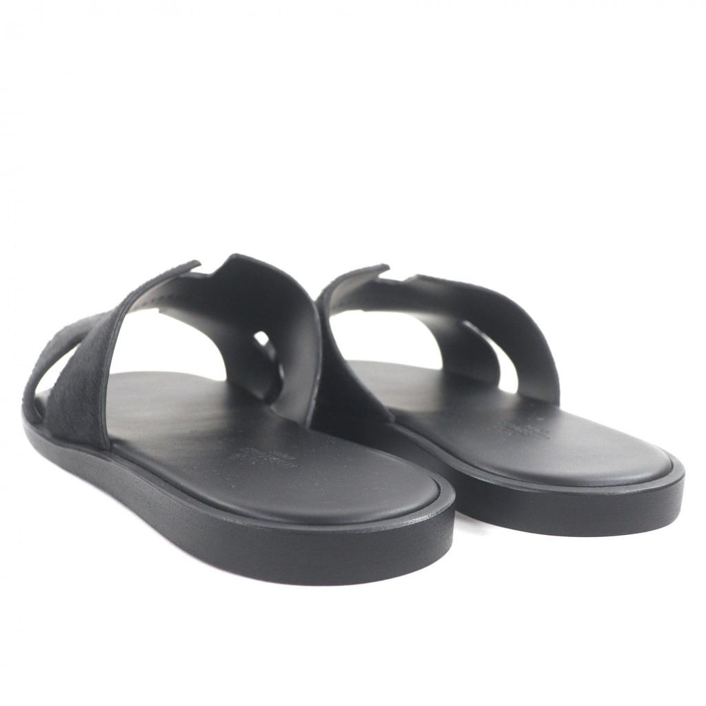 Pristine HERMES Sandals Izmir black Harako mens 41 Used