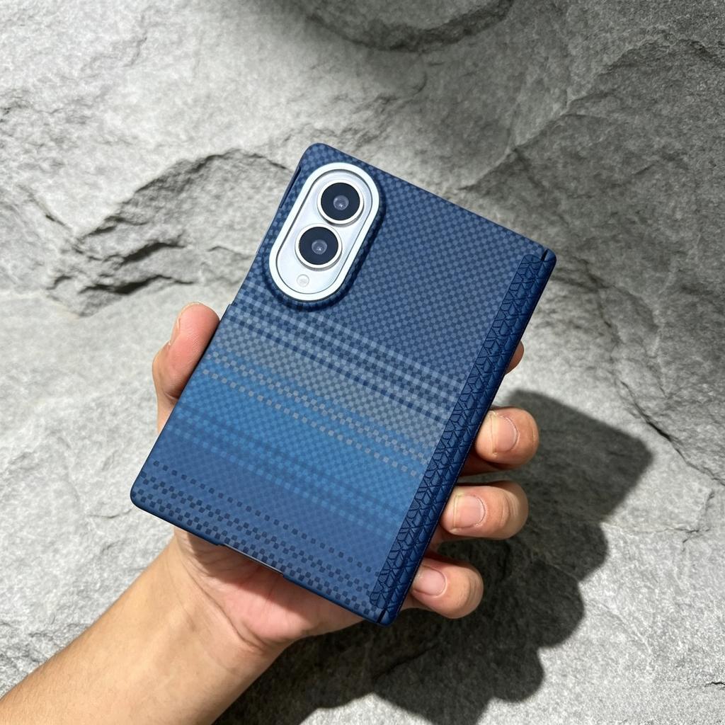 Business Sle 600D Carbon Fiber Texture PC Magnetic Phone Protection Case for Samsung Galaxy Z Fold 8 Alloy Lens Shockproof Hinge Protect Cover