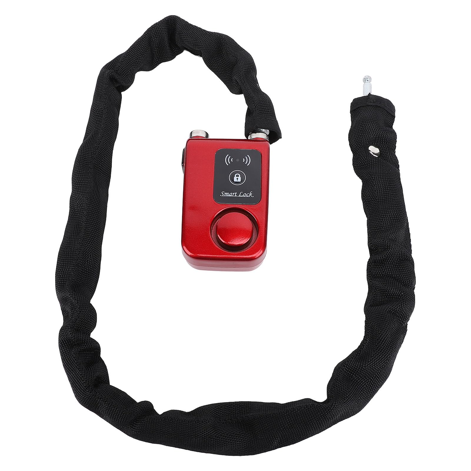 

BT Smart Chain Waterproof Bike Vibration Alert Smart Lock for and Gates Lock, Anti-Theft, Keyless, Lock, App-Controlled Bicycles, Motorcycles, (Red)