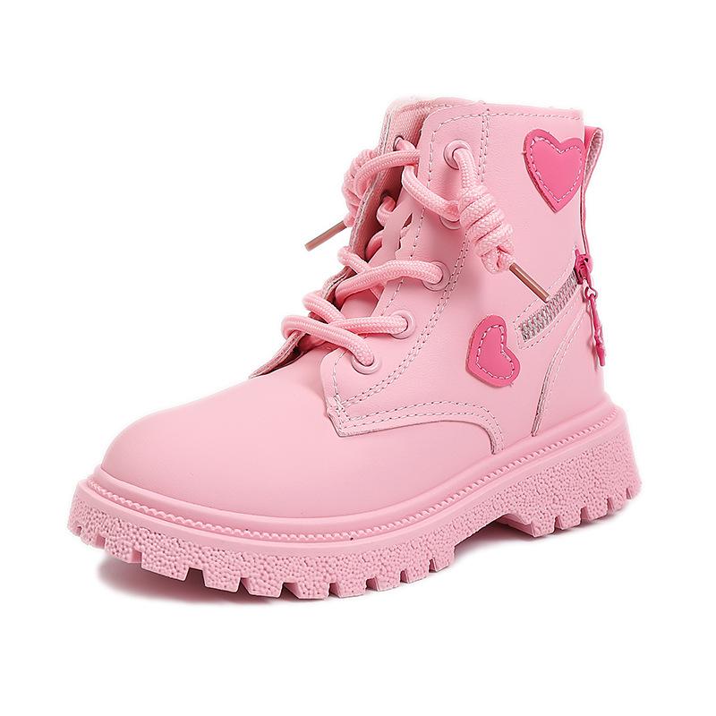 Children's Martin Boots, Girls' Boots, Princess Leather Boots, Spring and Autumn Non-Slip Single Boots To Match with Skirts, Little Girls' Boots