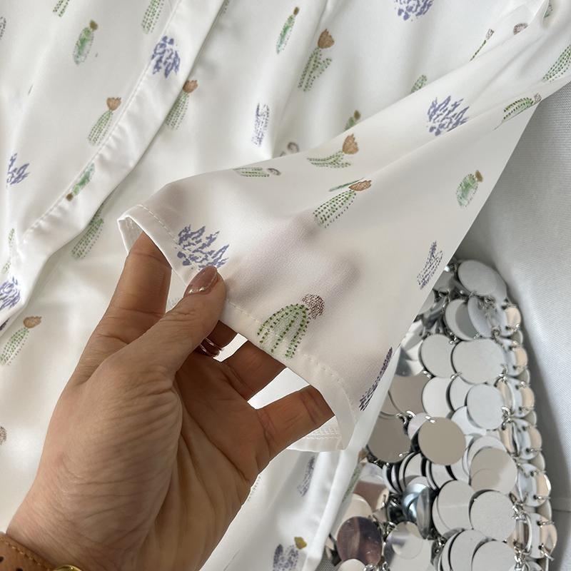 Short Sleeve Shirt Printed ins Shirt Female Mori Versatile Loose Belly Cover Shirt Summer Meat Cover Top