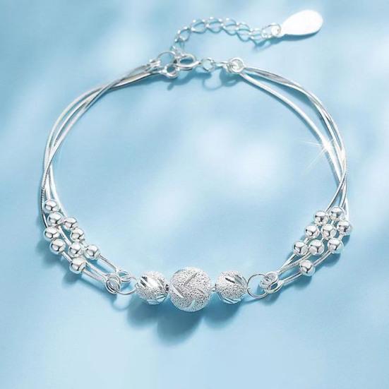 Star Chain Bracelet Minimalist Star Beads Bracelet Multi Strand Chain Link Charm Dainty Bracelet Simple Jewelry Gift for Teens Women