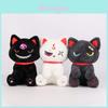 Spooky Black Cat Plush Toy For Halloween Dark Pirate Design Soft Stuffed Animal