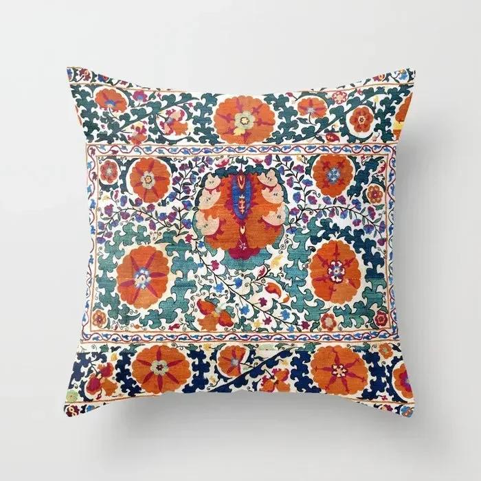 Persian Turkish Carpet Pattern Pillowcase Persian Cushion Case Home Decorative Lumbar Pillow Cover Sofa Car Cushion Cover Decor