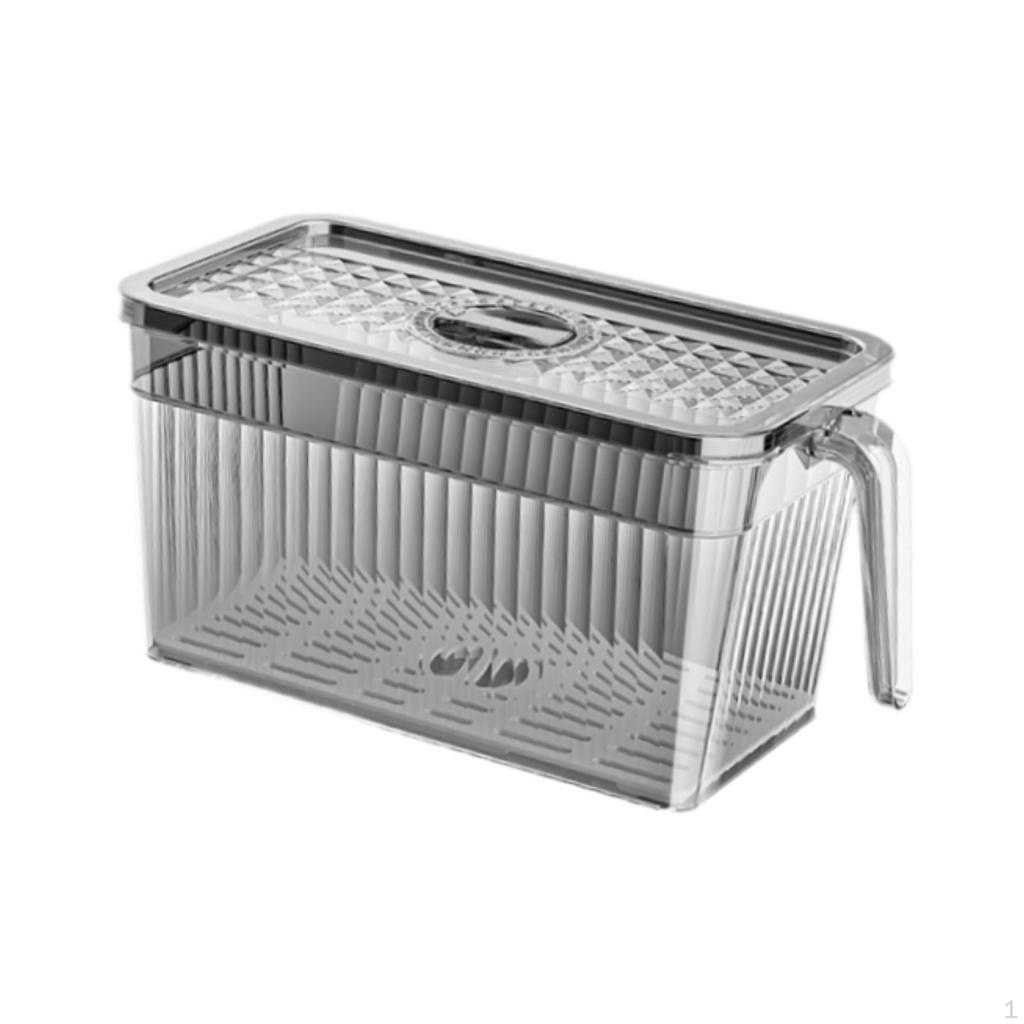 Pudełko do przechowywania żywności, Pojemnik kuchenny do lodówki z tacką ociekową, Wielofunkcyjny