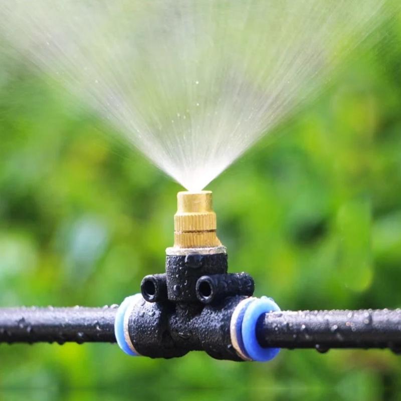 Durable Od 8Mm Misting Nozzle Adjustable Brass Spray Head Garden Irrigation Cooling Mist Sprayer For Greenhouse Yard