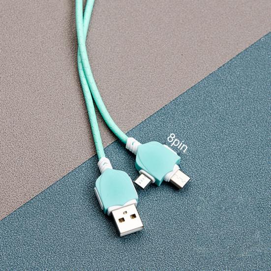 Data Cable 3-in-1 2.1A 8Pin Type-C Fast Charge Micro USB Phone Charging Cord