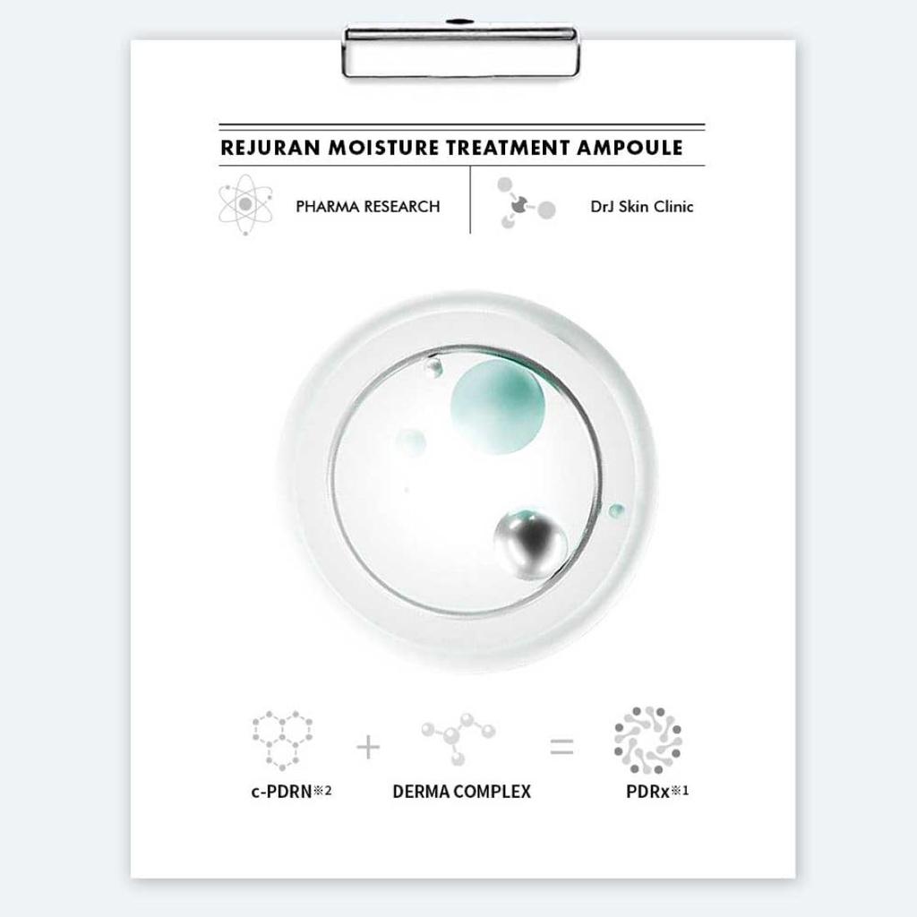 Official REJURAN Derma Healer Moisture Treatment Ampoule 30mL PDRN Serum Skincare Korean Cosmetics (Single Item)