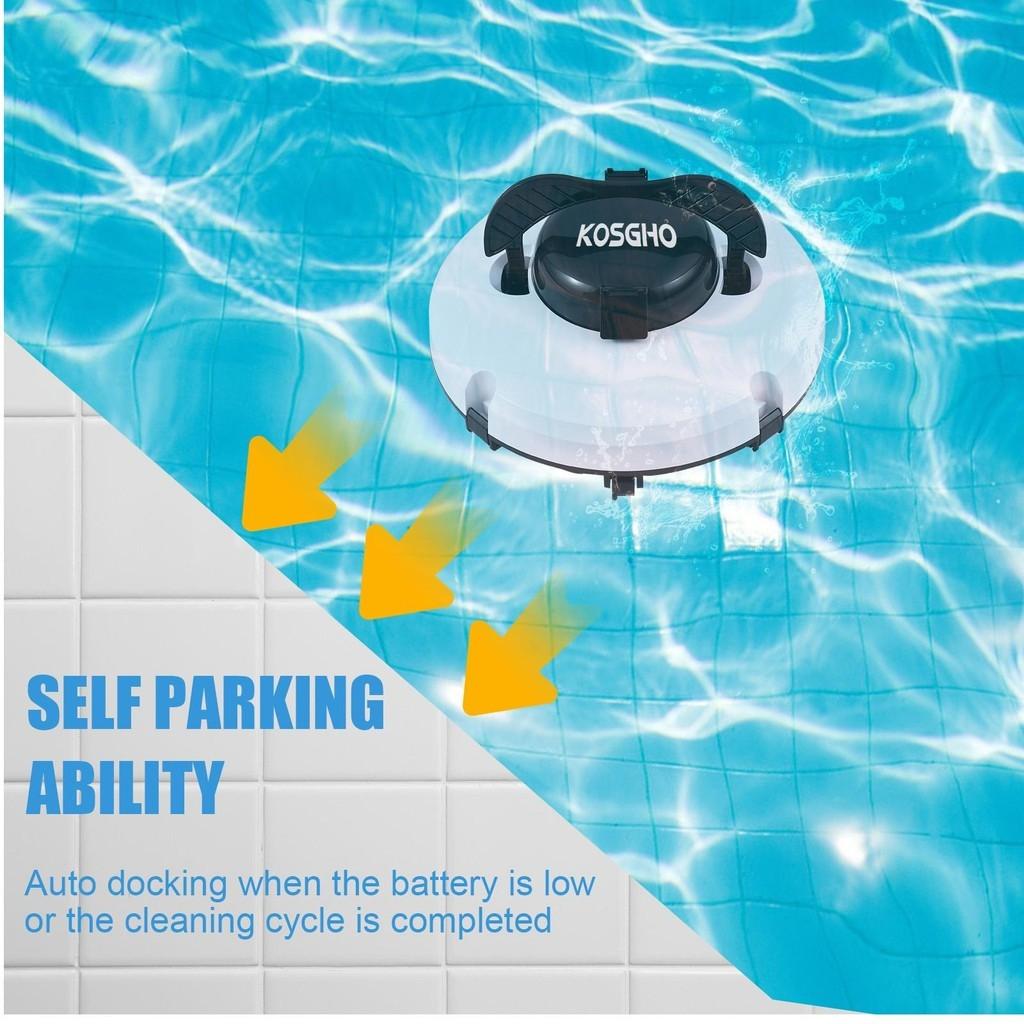 Cordless Robotic Pool Cleaner IPX8 Waterproof Pool Cleaning Robot Dual-Motor Strong Suction Automatic Pool Vacuum