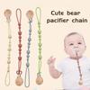 Cute Baby Pacifier Clip Food Grade Silicone Bracelet Teether Chain Anti-lost High Temperature Resistant Pacifier Chain Baby Toy
