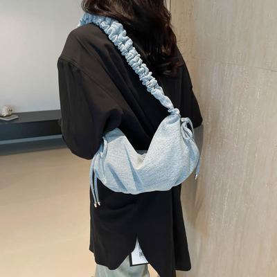 Trendy High Quality Shoulder Bag for Women New Soft PU Leather Designer Fashion Large Capacity Solid Dumpling Bags