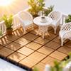 1/4Pcs 1:12 Dollhouse Flooring Simulation Outdoor Floor Bricks Miniature Modular Anti Corrosion Floor Mini Model Furniture Decor