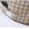 Women's Houndstooth Flat Cap - Korean Style, Outdoor Versatile, Casual Fashion, British-Inspired Autumn/Winter Hat