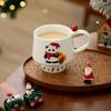Creative Cartoon Christmas Mug Creative Coffee Cup Couple High looking Ceramic Cup Girls Drinking Water Cup for Home Use